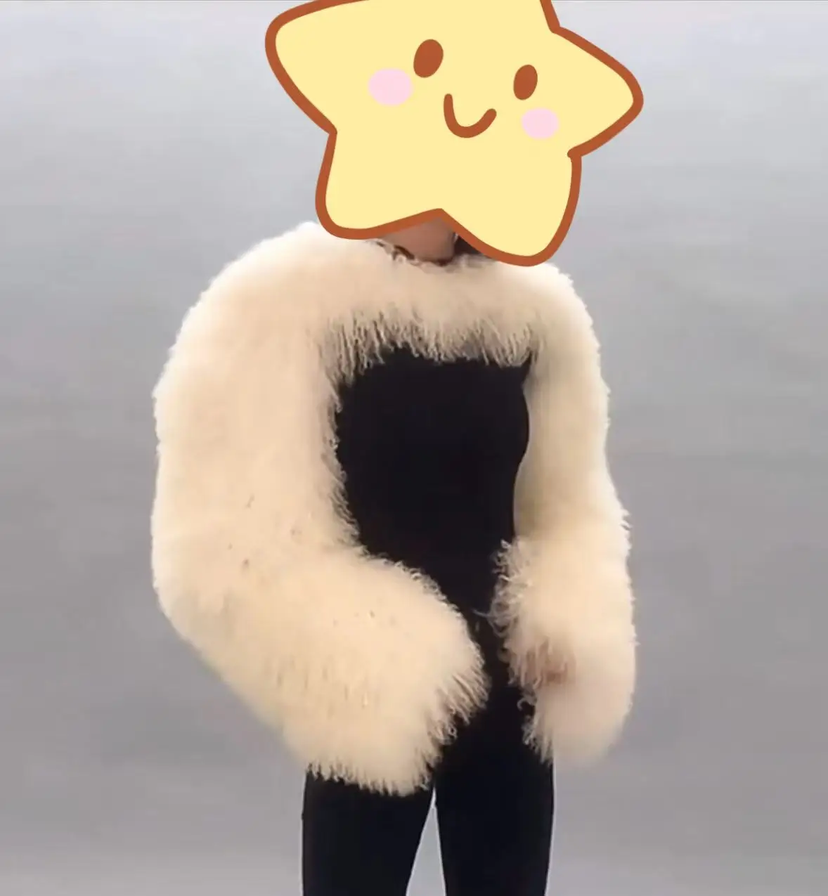 Luxurious Red Real Fur Coat for Women  Winter Coats Autumn Fashion Natural Mongolian Sheep Fur Sleeves Ladies New In Outerwear