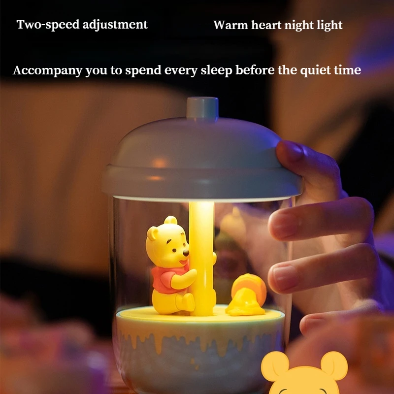 Disney Qcjs0101 Nightlight Humidifier Car Portable Nightlight Household Desktop Mini Air Humidifier Essential Oil Diffuser 300ml