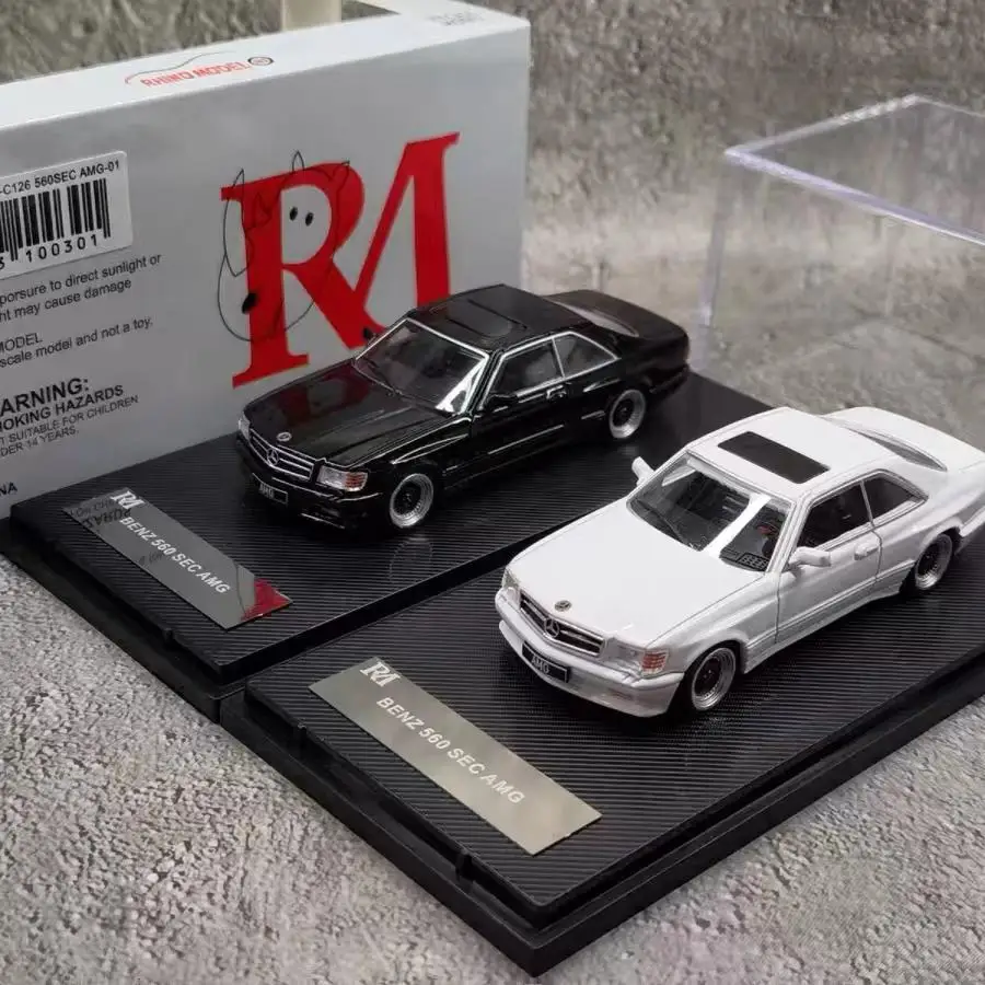 

Модель носорога 1:64 560 SEC W126, легкосплавный автомобиль, литье под давлением и игрушечный транспорт, модель автомобиля, миниатюрная масштабная модель автомобиля для детей