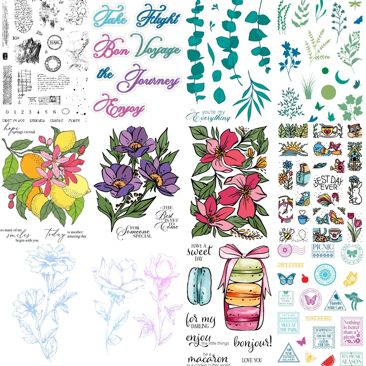 

Postage Petals Frame scrapbook diy metal cutting dies clear stamps stencil press plates paper card album mould embossing craft