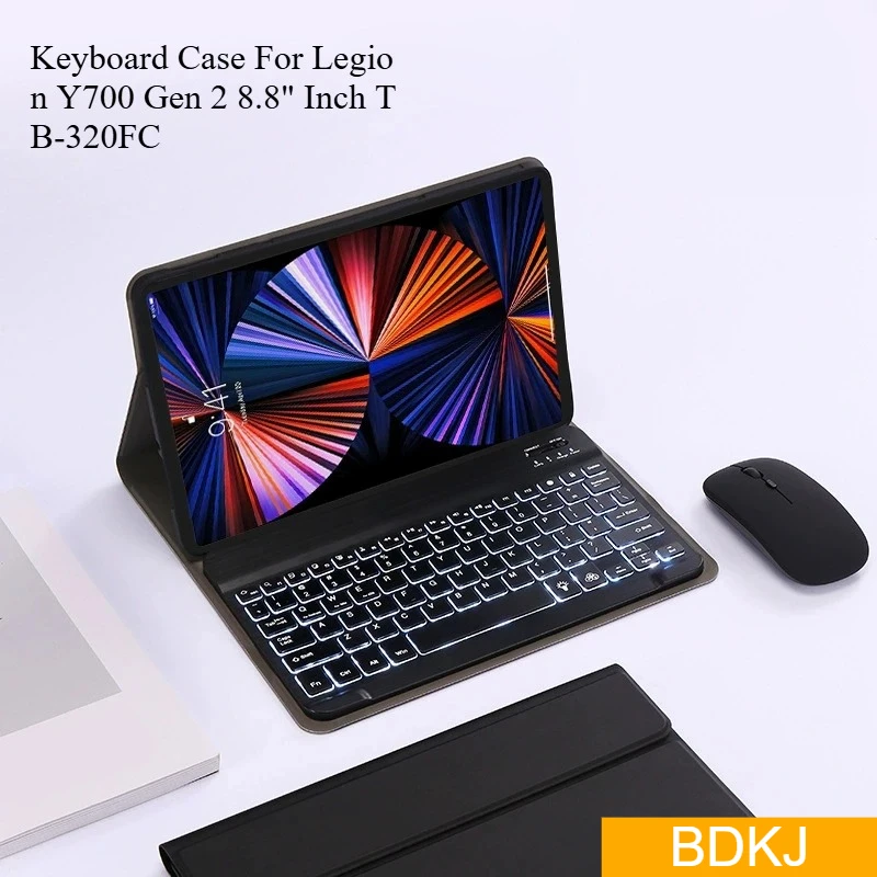 

Backlit Keyboard Case for Lenovo LEGION Y700 2025 3rd 8.8 Inch TB-320F 320FC Leather Cover for Tab Y700 2nd 2023 Gen Tablet Case