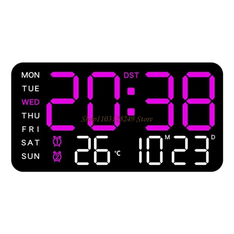N5KD Simple LED Digital Alarm Clock Featuring Adjustable Dyes And Two Mounting Methods For Any Room Modern Interior Design