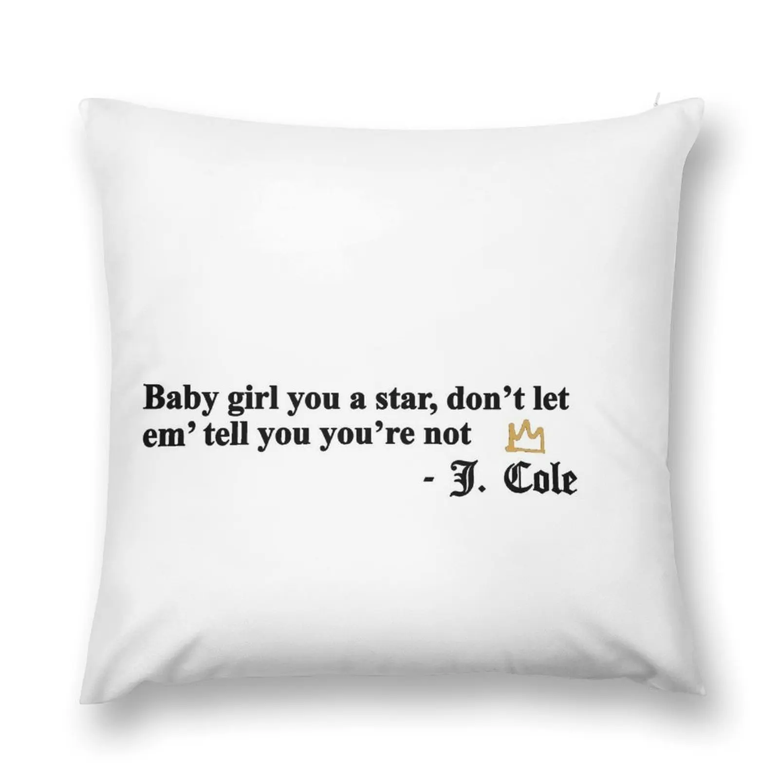 

J. Cole Crooked Smile Quote Cole World Throw Pillow Elastic Cover For Sofa Sofa Cushions Covers Couch Pillows pillow