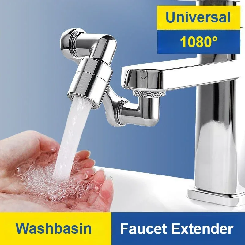 

Удлинитель крана 1080° ° Поворотная насадка для водопроводного крана, распылитель, универсальный смеситель для ванной комнаты, аэратор, 2 режима распыления, смеситель для кухонной раковины