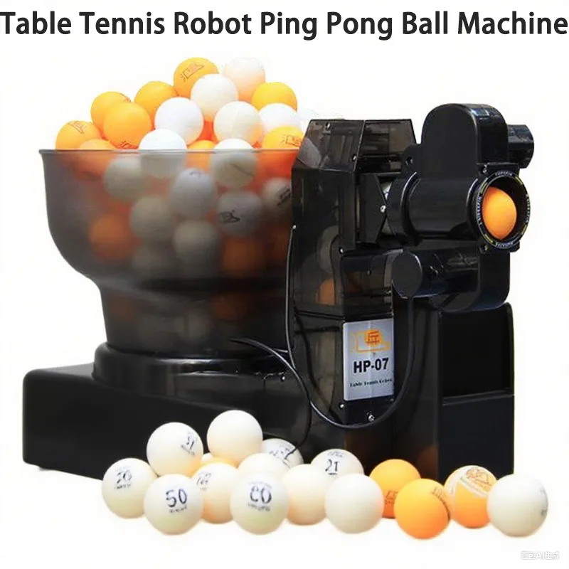 Table Tennis Robot Ping Pong Ball Machine Serves 40mm Regulation Ping Pong Balls Automatic Table Tennis Machine for Training