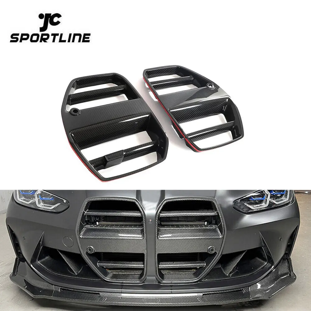 

4Series Pre-preg Dry Carbon Fiber Car Front Bumper Grill Grille for BWM G80 M3 G82 G83 M4 without ACC