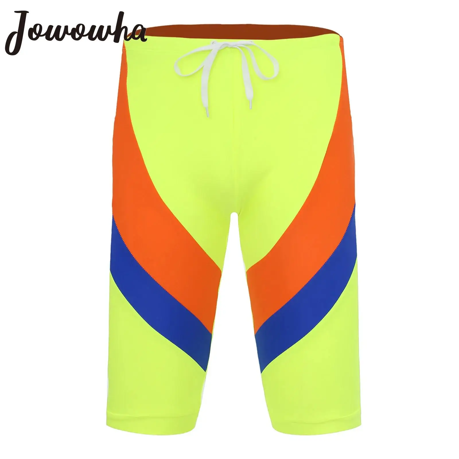 Mens Quickly Dry Swim Shorts Rash Guard Swimsuit Elastic Waist Trunks Sports Workout Surfing Swimwear Pool Beach Bathing Suit