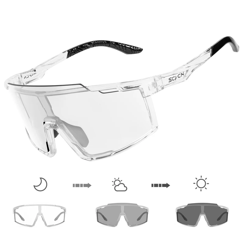SCVCN MTB Fahrrad Brille Photochrome Sport Brillen Männer Frauen Outdoor Reiten Winddicht Gläser MTB UV400 Schutz Brillen