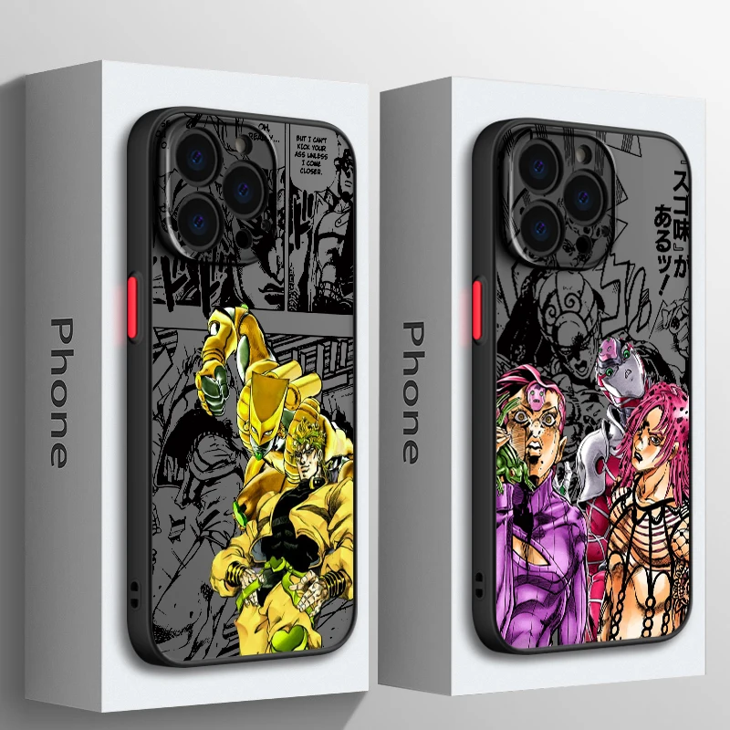 jojo Villain Hot Anime Phone Case For Apple iPhone 15 14 13 12 11 XS Mini Pro Max 8 7 XR X Matte Frosted Translucent