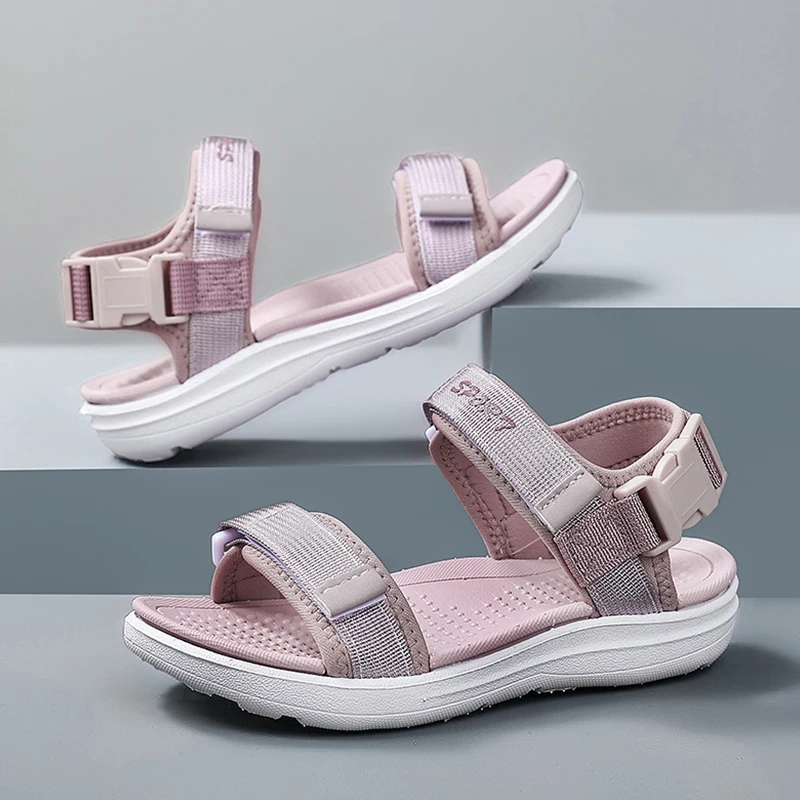 

Children's Sport Sandals for Boys and Girls Soft Sole Non-slip Flat Beach Shoes Outdoor Breathable Flat Walking Sandals