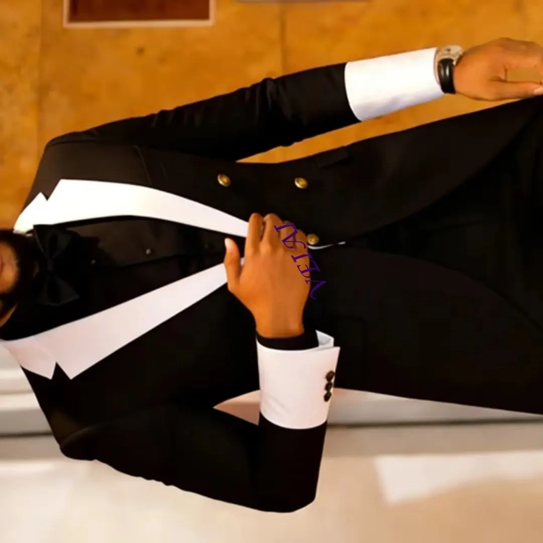 

Customized Men's Slim Fit Double Breasted Tailcoat 2-Piece Men's Suit for Dances And Concerts