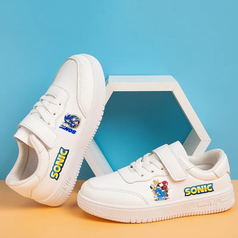 

Повседневная обувь Sonics для мальчиков и девочек, кроссовки с милым мультяшным принтом, модная удобная дышащая обувь для студентов, подарки на день рождения