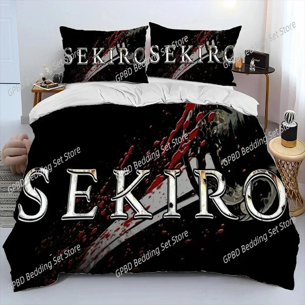3D Print S-Sekiro Shadows Die Twice Game Comfortable Duvet Cover Pillowcase Bedding Set Children Bedroom Decoration Home Textile