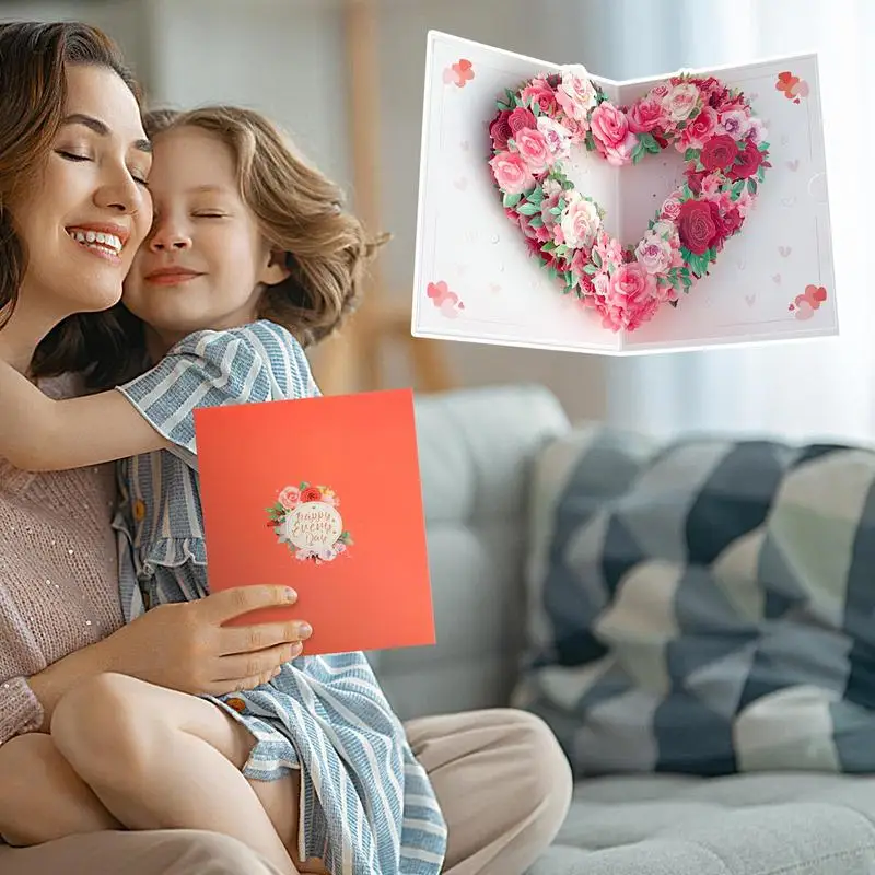 

Mothers Day 3D Greeting Card Pop Up Paper Greeting Card For Mom Exquisite Innovative Festival Accessories For Showing Your