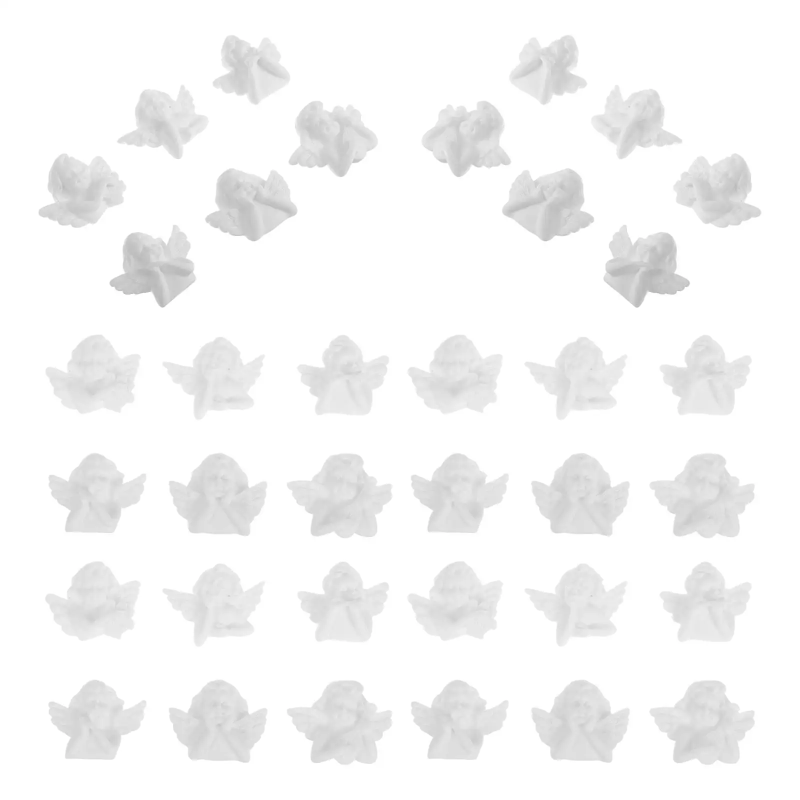 

36 Pcs Resin Decor Accessories Angel Shape Figurine naments Home Desktop Craft Non Fading Long Lasting Elegant Compact