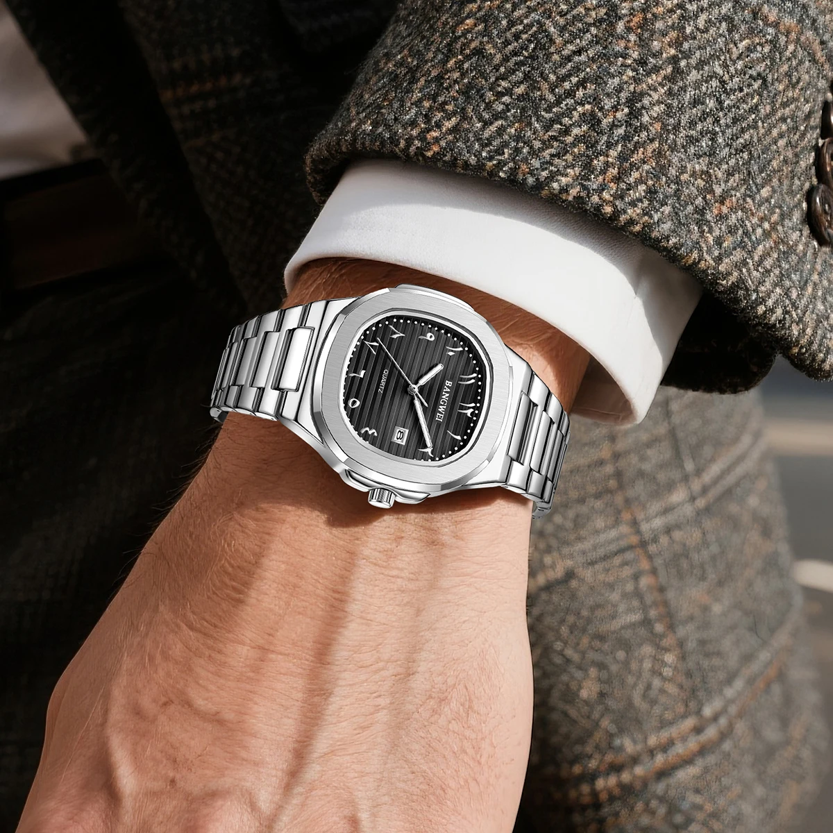 LIGE جديد فاخر ساعات كوارتز رجالية مضيئة تاريخ تلقائي ساعة رجل الفولاذ المقاوم للصدأ الرياضة مقاوم للماء ساعة للرجال ساعة + صندوق