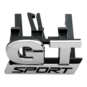 3D ABT GT LOGO LOGO Huy hiệu GRILH BADGE, OMPLY OBLY FOR VOLKSWAGEN, VW POLO, GOLF 5, MK5, PASSAT B5, OURAN, BORA PHỤ KIỆN 6 Golf Sales Golf chính - №6
