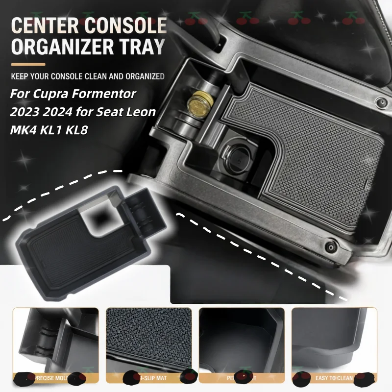 

Car Central Armrest Storage Box for Cupra Formentor 2023 2024 for Seat Leon MK4 KL1 KL8 Interior Container Holder Tray Accessory