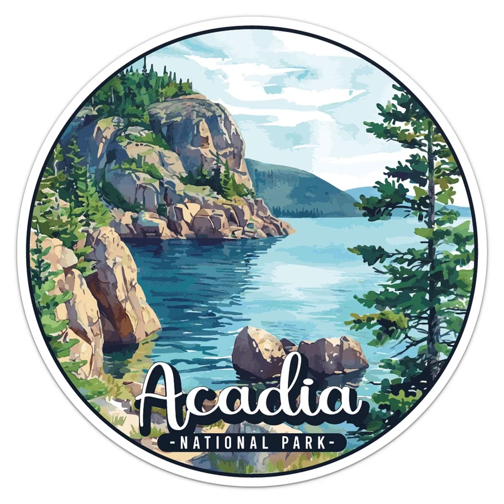 Acadia National Park Vinyl Car Sticker Self Adhesive Decal for Camper Window and Travel Case Car Accessories