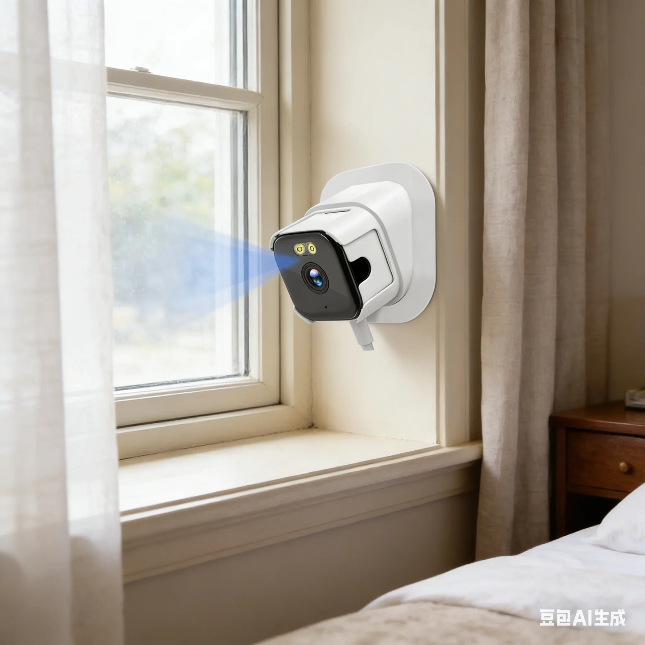 

Wi-Fi внутренняя оконная камера 1080p для ночного видения и простота управления через приложение Беспроводная камера мониторинга внутренней безопасности высокого разрешения