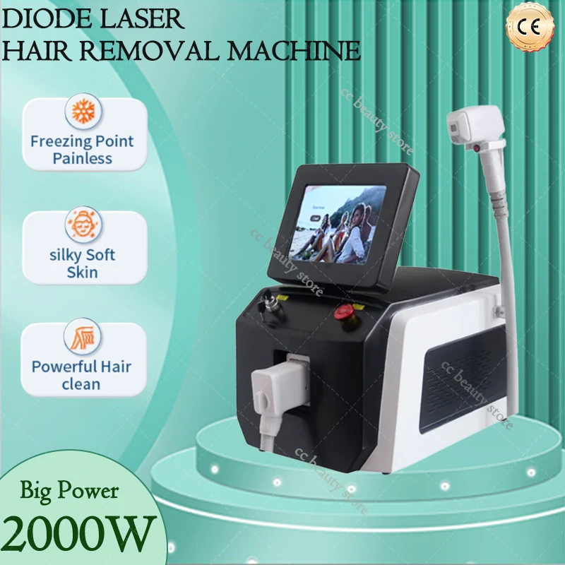 

Professional Diode Ice Titanium Laser Body Hair Removal Machine 755/808/1064nm 3 Wavelength Face Hair Remove for Salon Epilator