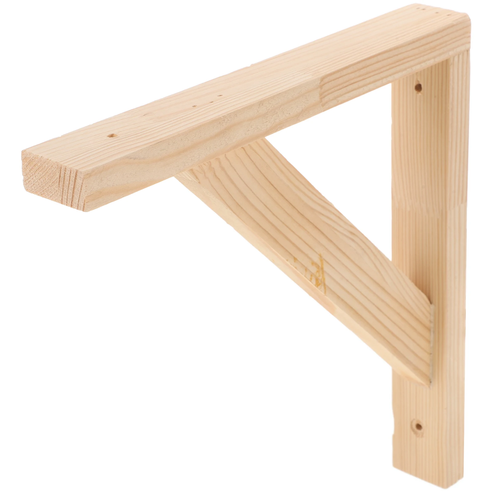 

Solid Wood Triangle Shelf Brackets 25x25 Heavy Duty Thickened Beige Wall Mount Space Saving Durable Wooden Bracket Supports