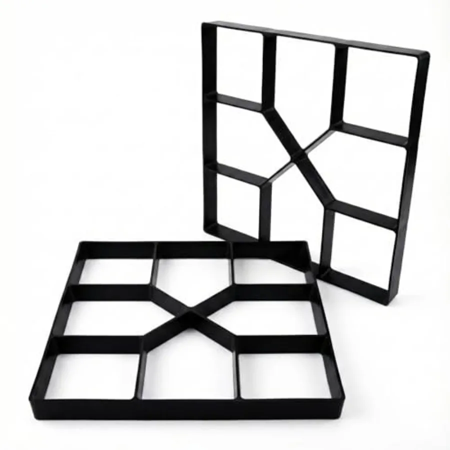 

Stepping Stone Mold for Garden Walkway 2 Pack Reusable Concrete Paver Mold, 15.7 Inch DIY Pathway and Patio Stone Form for Outd
