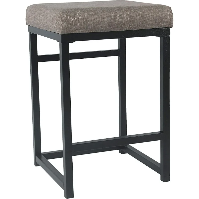 Home Decor | Modern 24-Inch Counter Stool | Backless Metal Frame Bar Stools Counter Height | Decorative Home Furniture