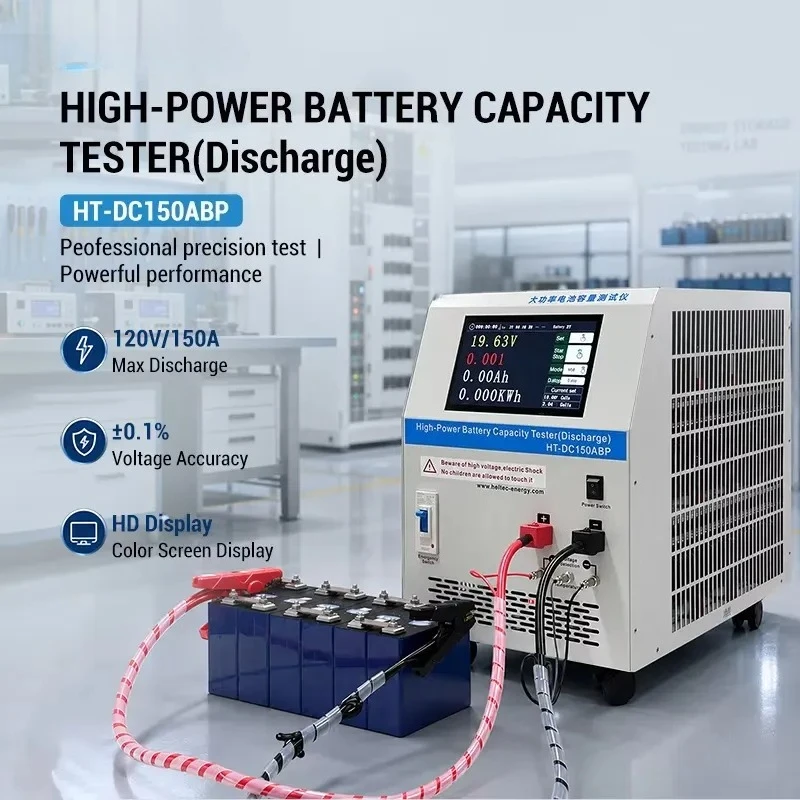 Battery Capacity Tester 150A High Current Discharge Analyzer for DIY Enthusiasts Constant Voltage Timed Mode 120V Lithium Ion