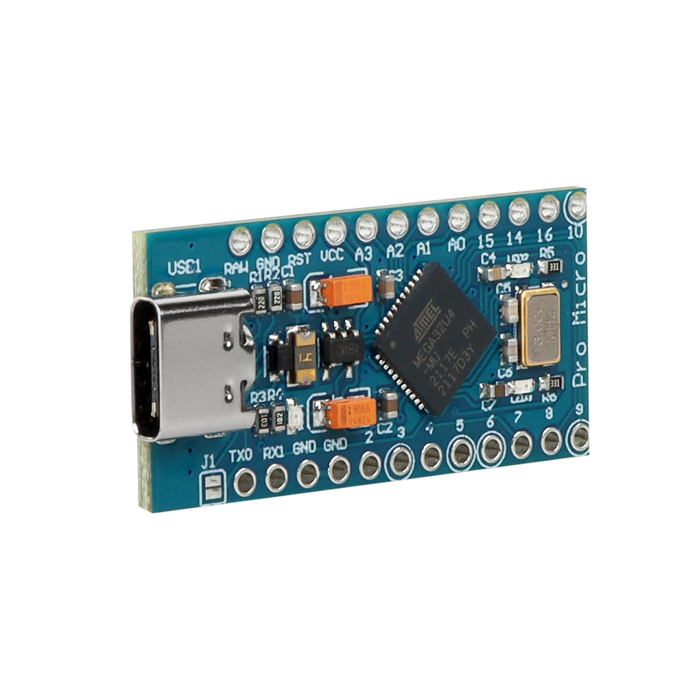 New Pro Micro for arduino ATmega32U4 5V/16MHz Module Type-C with 2 row pin header For Arduino In Stock Best Quality