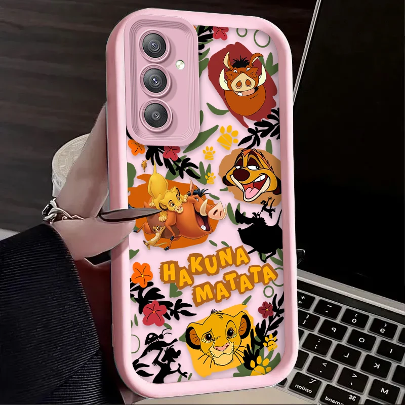 Cartoon Disney Lion King Telefoon Case Voor Samsung Galaxy A14 A15 5G S21 S22 S23 S24 5G FE Plus Ultra A25 A35 A52 A53 A54 A55 5G