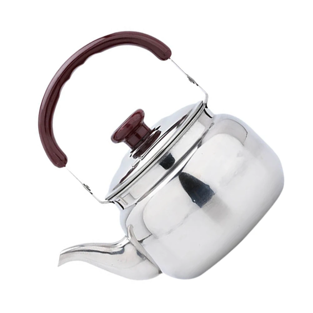 

Stove Top Whistling Kettle Electric Water Tea Pot Silver for Boiling Coffee Huge Spout Smooth Flow Heat Resistance Long Life