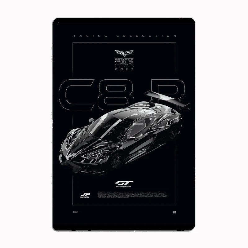 

C8.R GT3 2023 Fastback Classic Car Metal Sign Poster Garage Decoration Room Decor Car Club Tin Home Decor