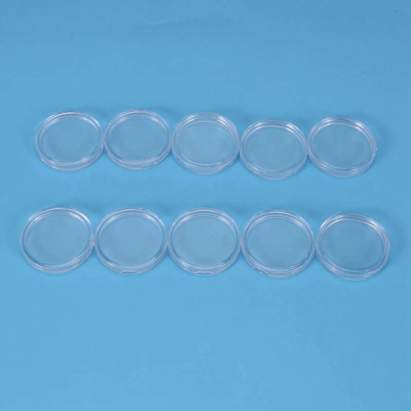 Promotion! 30 Pcs Small Round Transparent Plastic Coin Capsules Box 33Mm