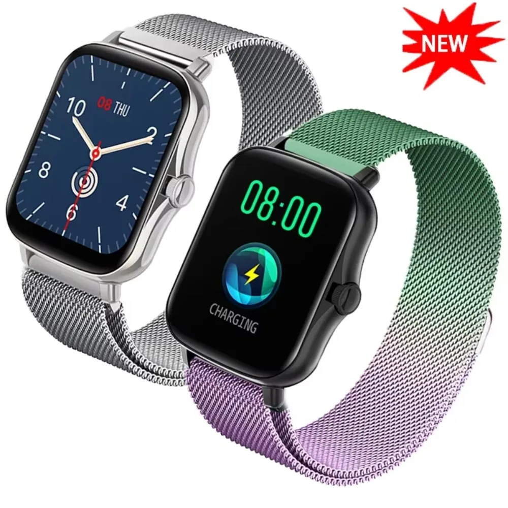 Milanese Band for Amazfit GTS 4 3 2 2e Mini, GTR 42mm 4 3 Pro 2 2e 47mm, Bip 5 6, 20/22mm Metal Strap, Magnetic Stainless Steel