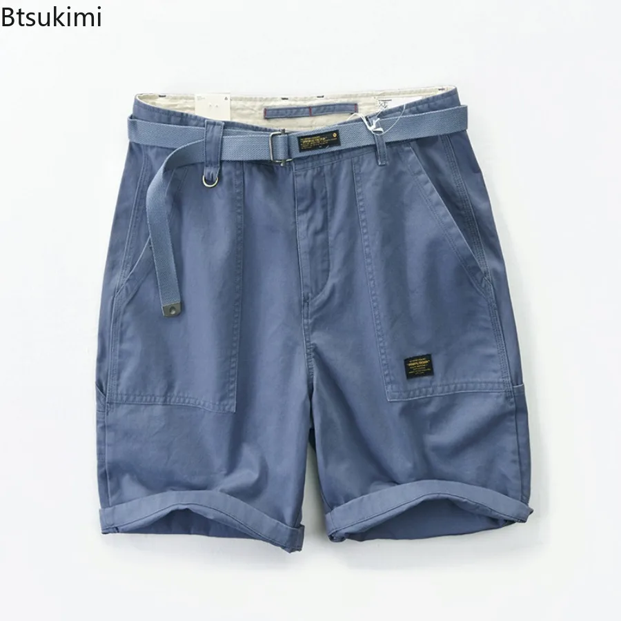 Fashion Men's Clothing Summer New Cotton Cargo Shorts Man Casual Loose Wide Leg Shorts Harajuku Streetwear Men Jogger Sweatpants