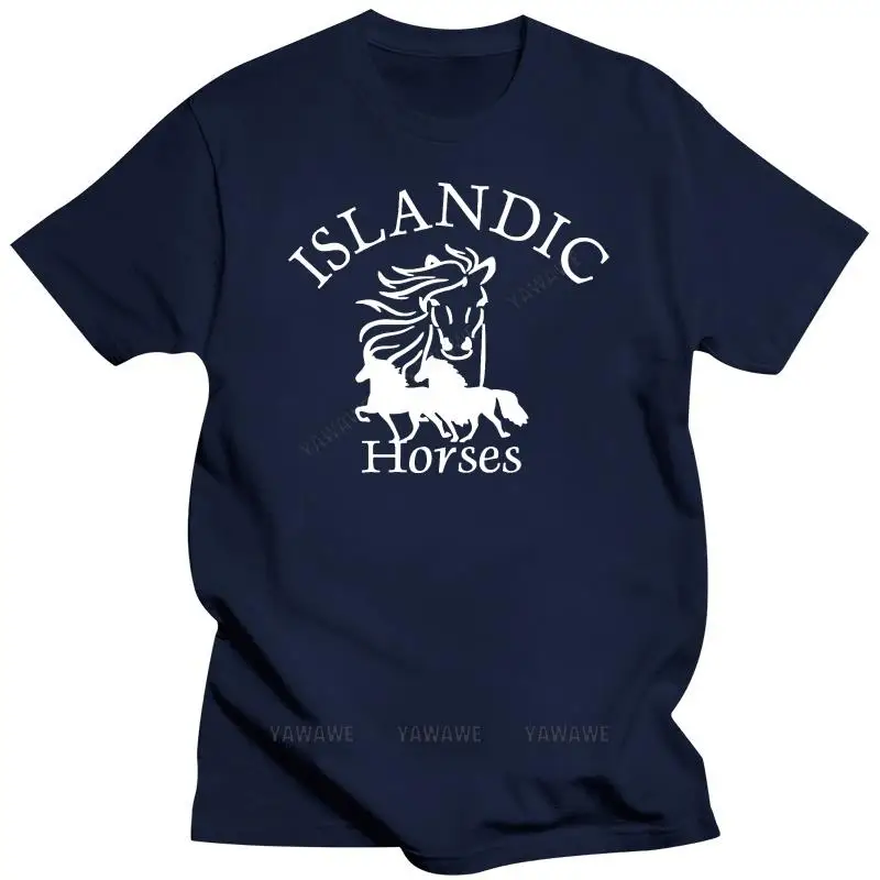 New black short sleeve men top Fashion Summer Style Women T-Shirt Icelanders Island Horse Horse Iceland unisex tee-shirt