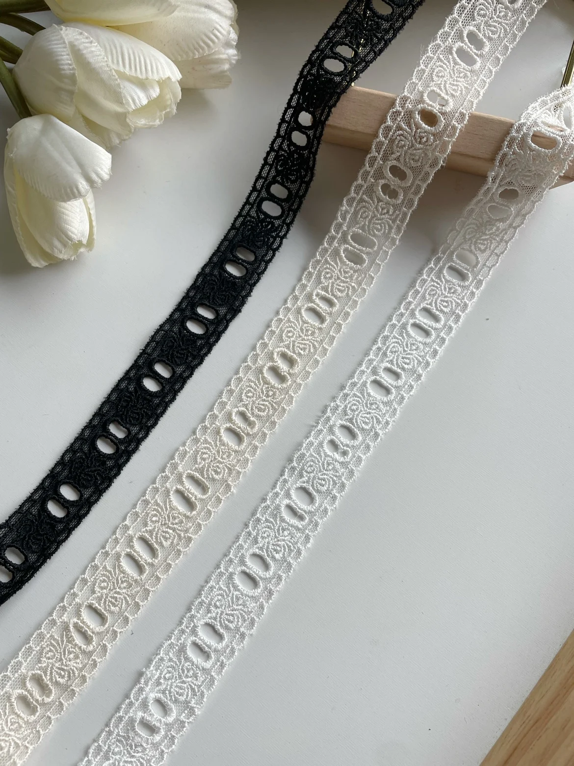 (4.5meter)5yard/lot 2.3cm can pass ribbon rose flower Rayon embroidered mesh lace trim diy Handmade decoration accessories X1143