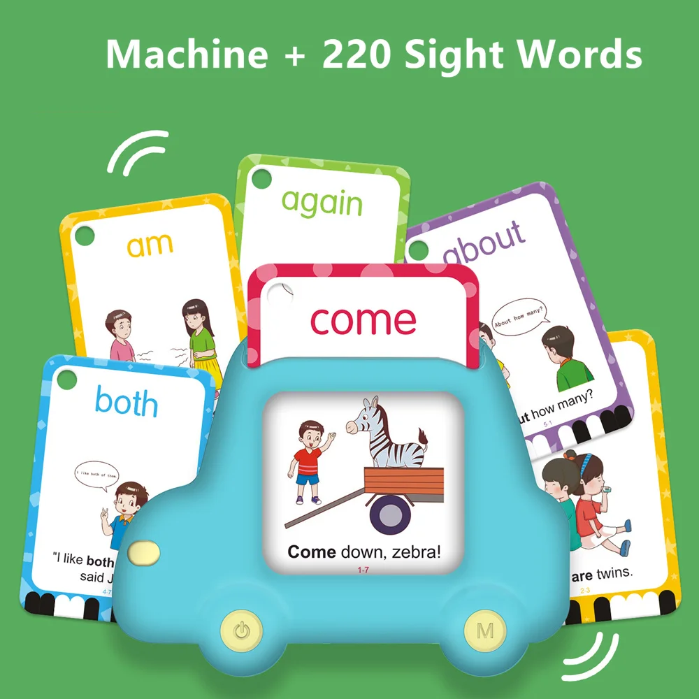 Posso leggere la frase macchina per l'apprendimento dell'inglese flashcard bambini scuola primaria 220 Sight Words Flash card Phonics giocattoli educativi