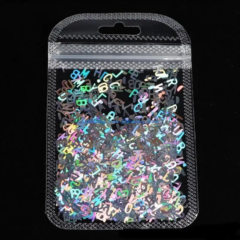 573B Letter Chunky Glitter Craft Glitter Body Glitter for Sparkle Sequin for Jewelry 5 Color