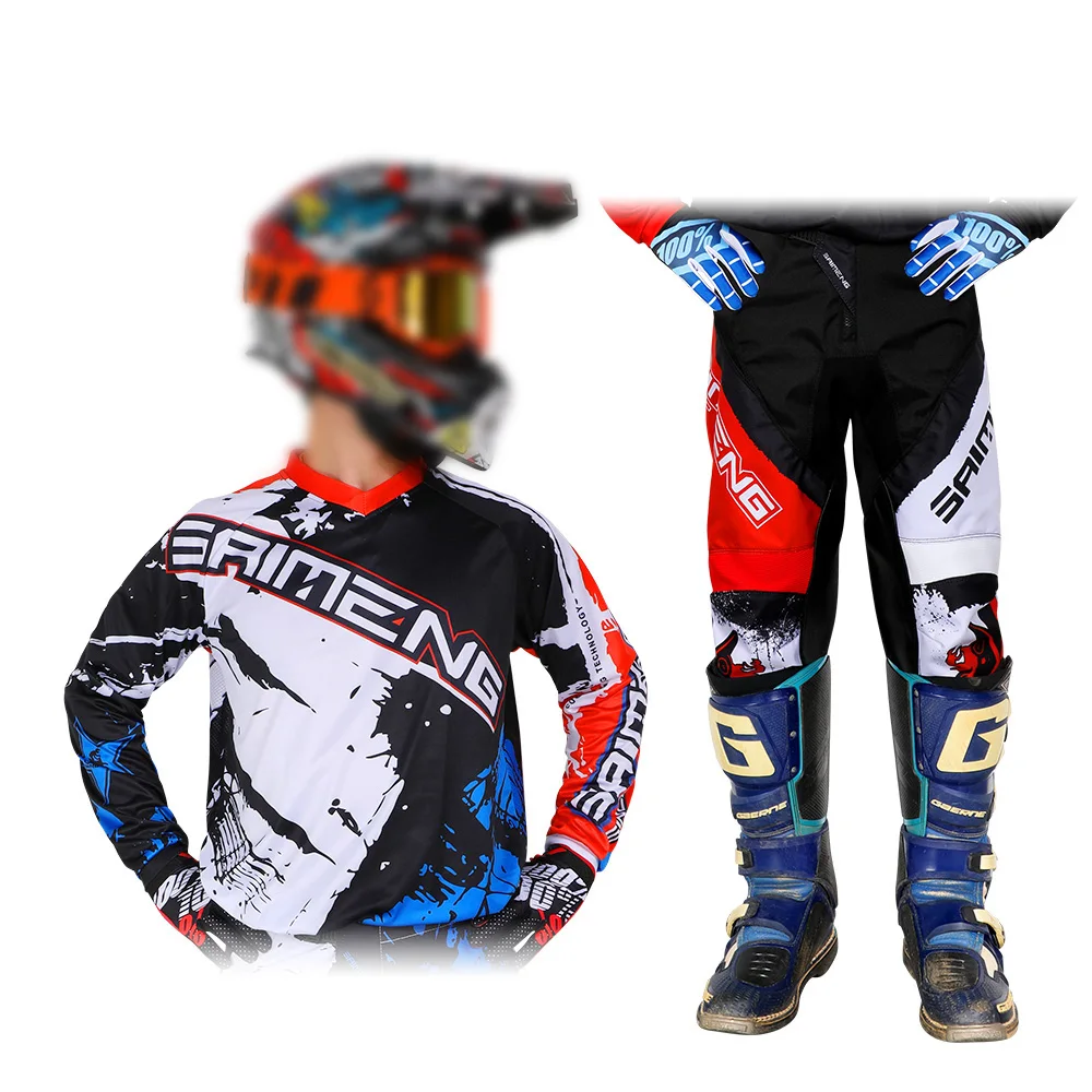 موتوكروس مجموعة تروس للأطفال بدلة سباق الطفل الصليب جيرسي وبانت إندورو صبي فتاة MX ATV MTB موتو 3 4 5 6 7 8 9 10 11 سنة