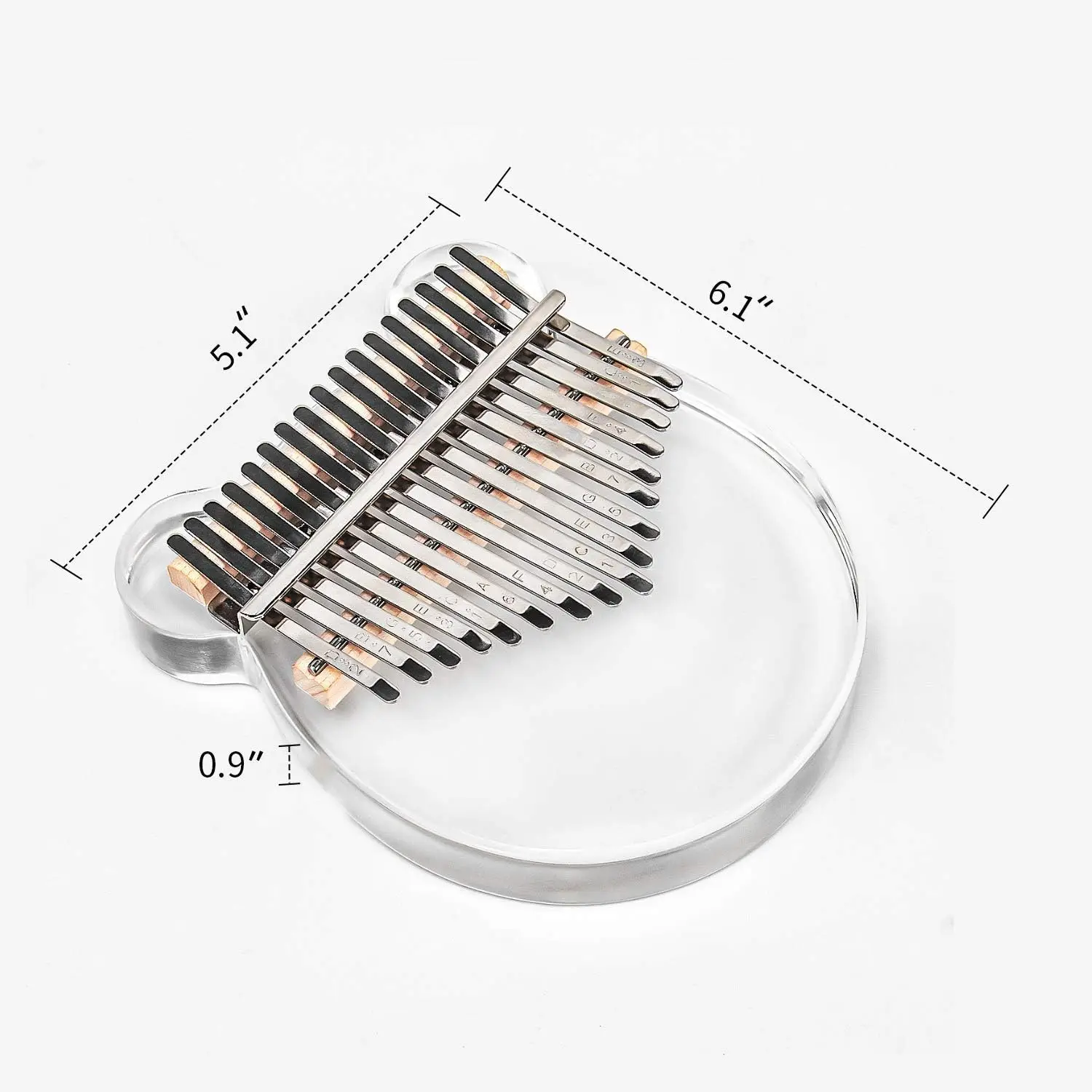 Acrylic Kalimba Thumb Piano Portable 17 Keys Mbira Musical Instruments Toy For Kids Cute Christmas Gift