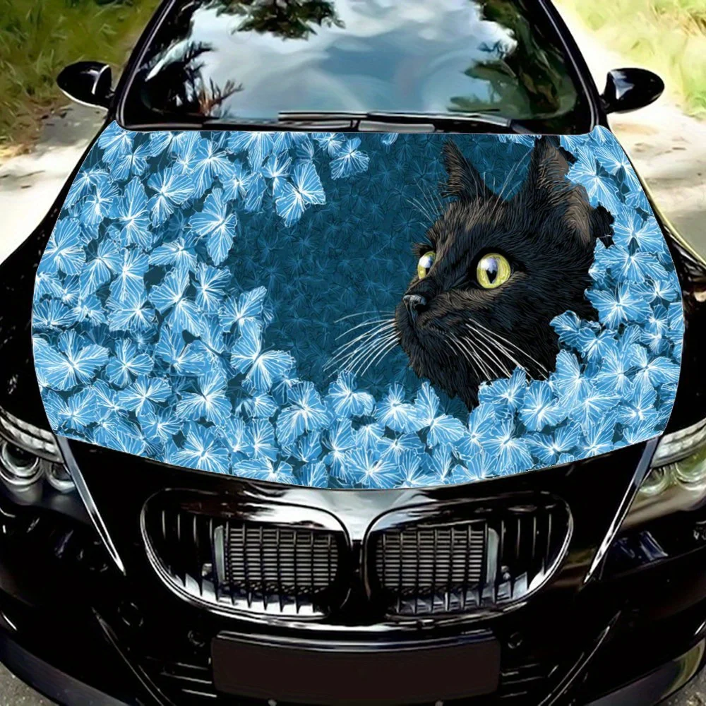 

Dreamy Cat car hood stickers, waterproof self-adhesive, scratch resistant, easy to stick, durable car PVC stickers, car decorati