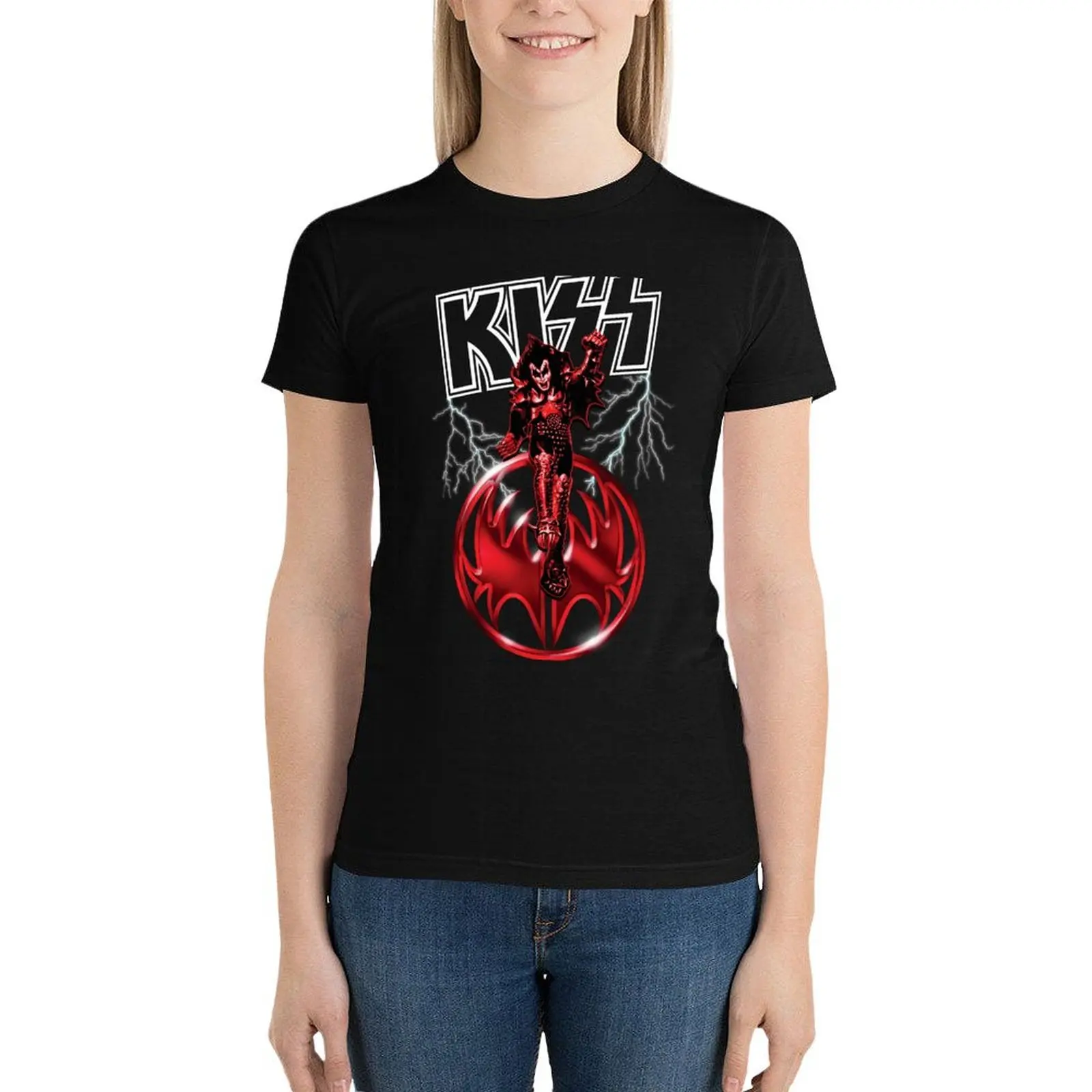 Kiss band- Demon T-Shirt vintage clothes Aesthetic clothing tops Women