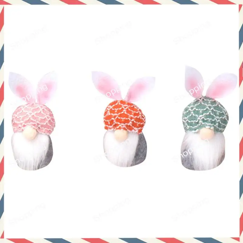 

M20K 5PCS Easter Gnomes Set Kit Bunny Handmade Spring Easter Gnomes/ Elf Gifts Easter Decorations Kit For The Home Party