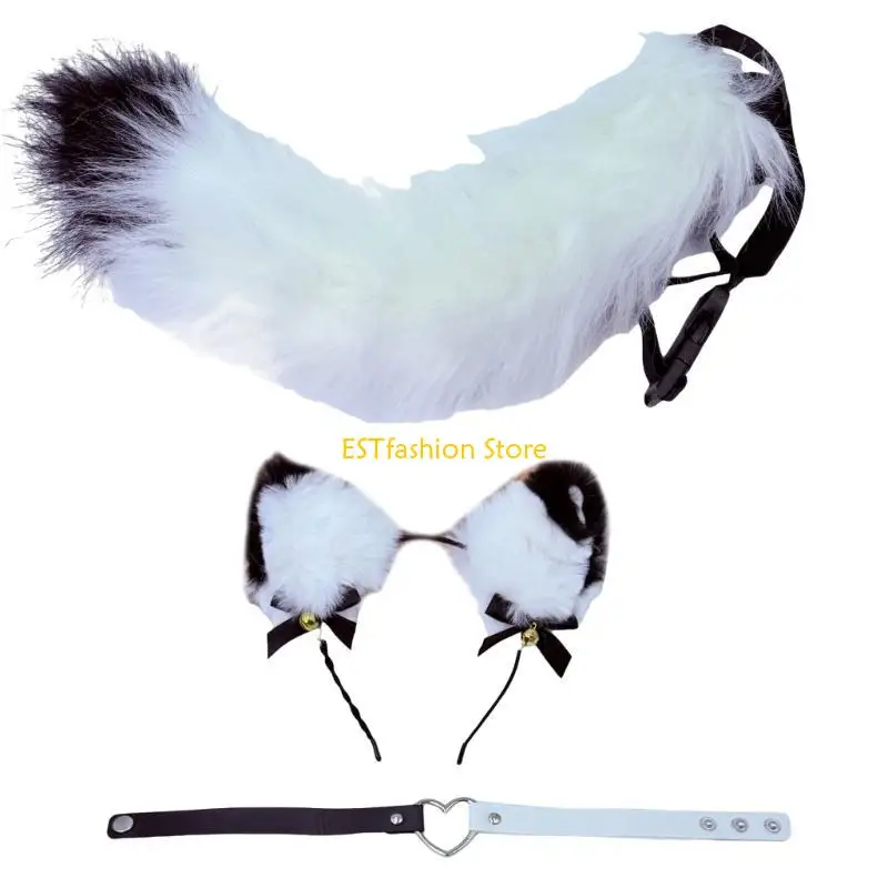 y5gc foxes jackband tail cats cats ear ear beadband tail halloween cosplay party cats coled accessories chil adul