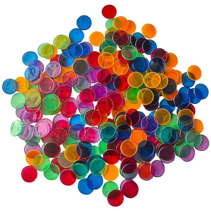 300pcs 19mm Count Bingo Chips Markers for Bingo Game Cards Plastic for Classroom Children and Carnival Bingo Games