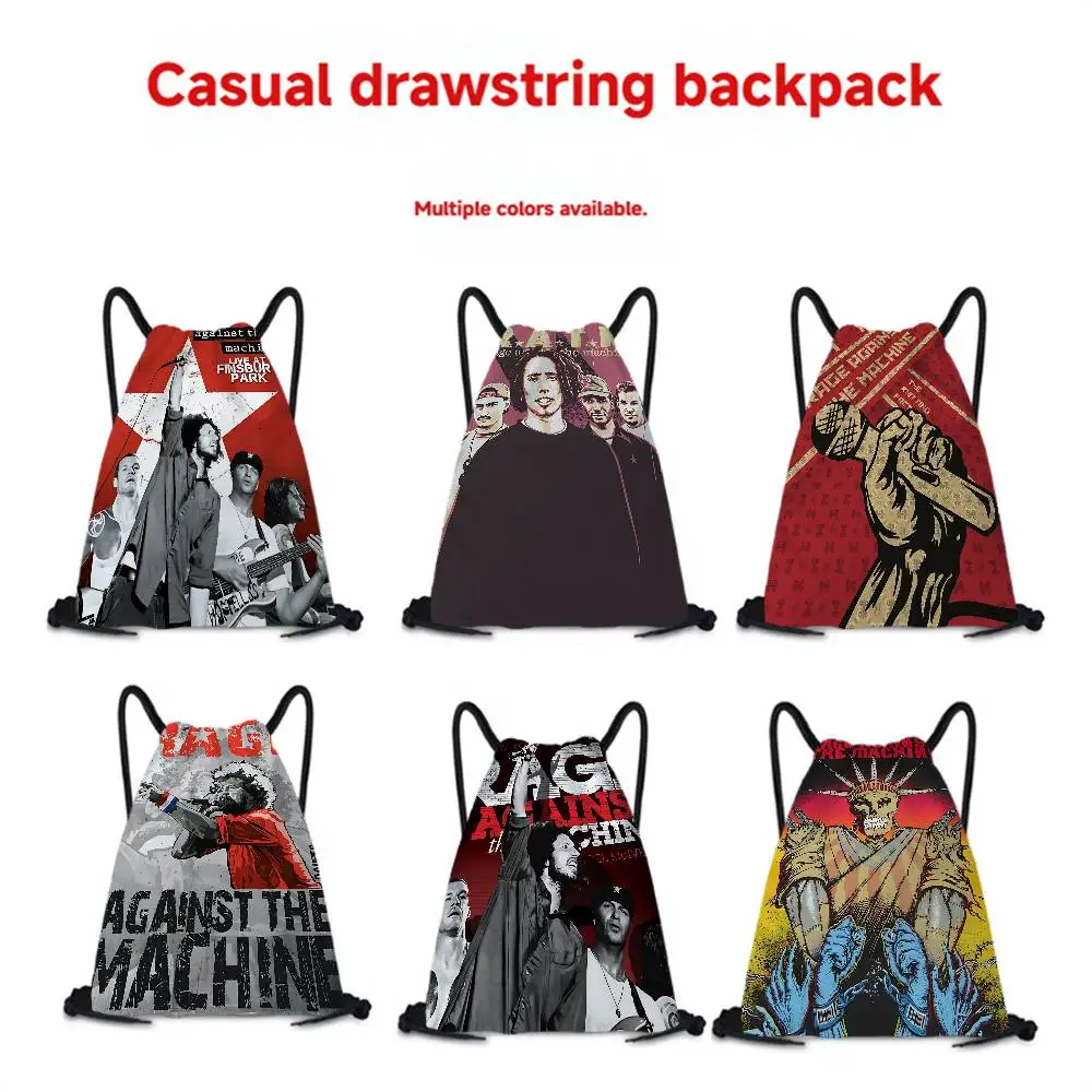 الكلاسيكية الفرقة R-الغضب A-Against T-The M-Machine مقاوم للماء طوي جيب الصالة الرياضية الرباط حقيبة الشاطئ السباحة الرجال النساء حقائب رياضية