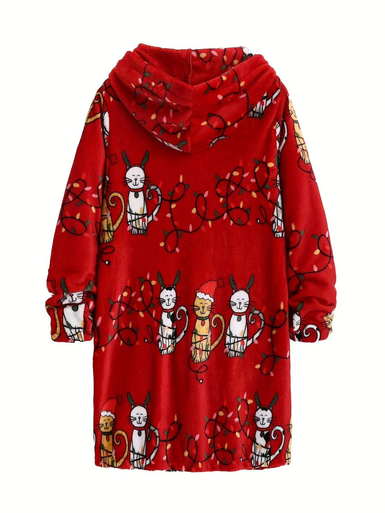 معطف فروي عصري بتصميم كرتوني لعيد الميلاد لعام 2025 مع غطاء محرك السيارة للنساء أزياء أداء الهالوين لخريف وشتاء #2