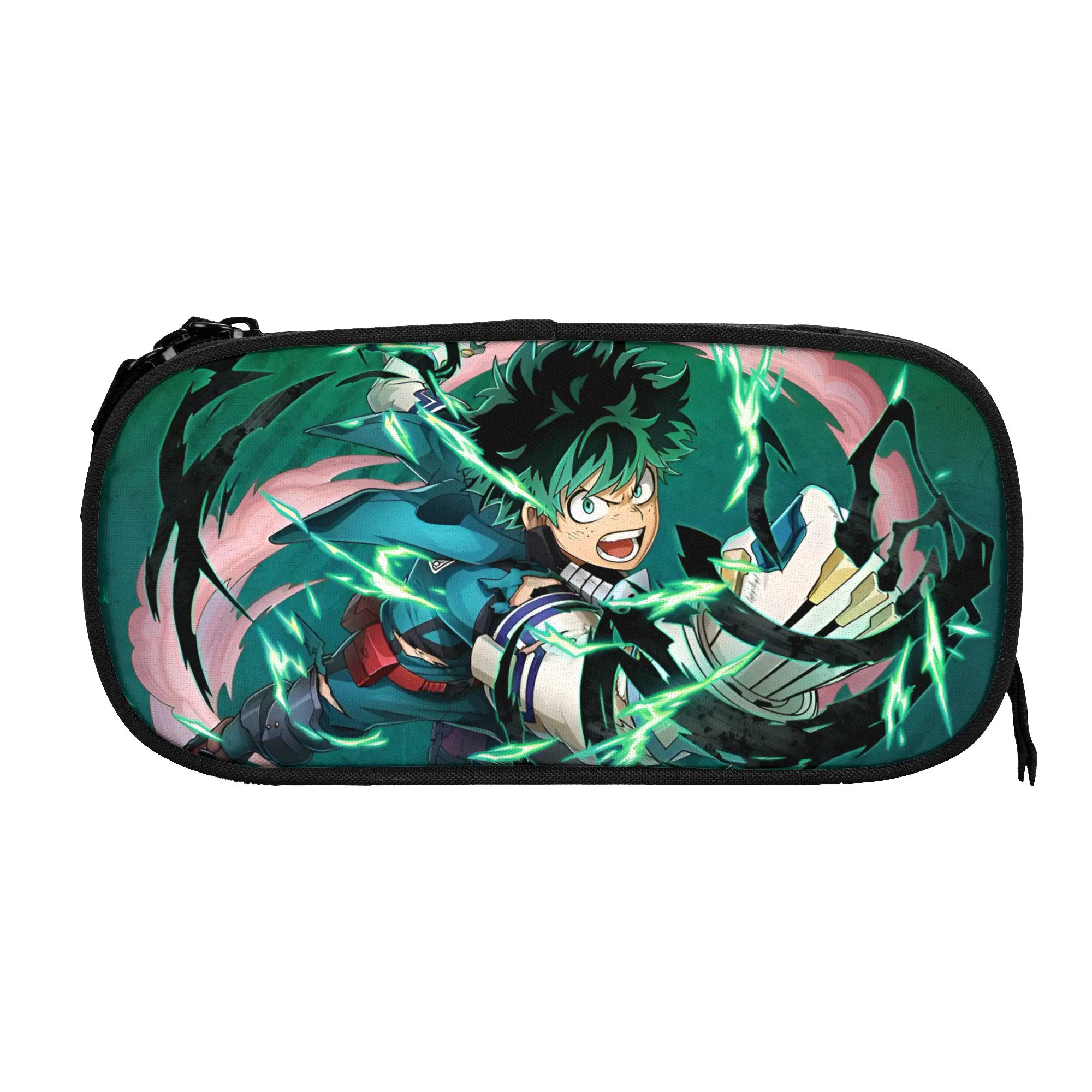 Custom My H-Heros Academias Pencil Case Boy Girl Big Capacity Fire Style Fashion Cartton Comic Pen Box Bag School Accessories view 3